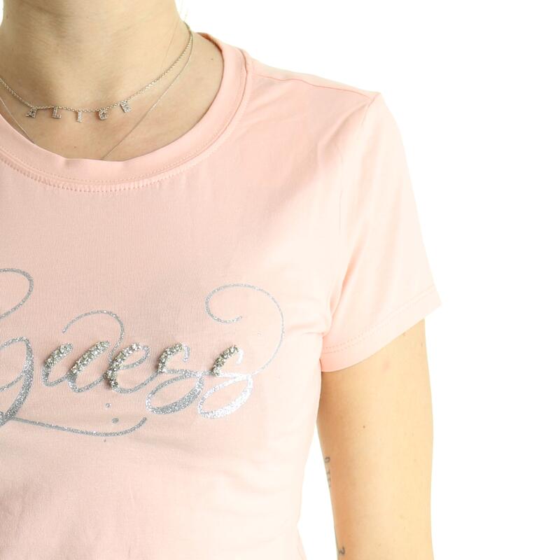 T-shirt ss glitzy logo GUESS, Abbigliamento e Scarpe Donna Online
